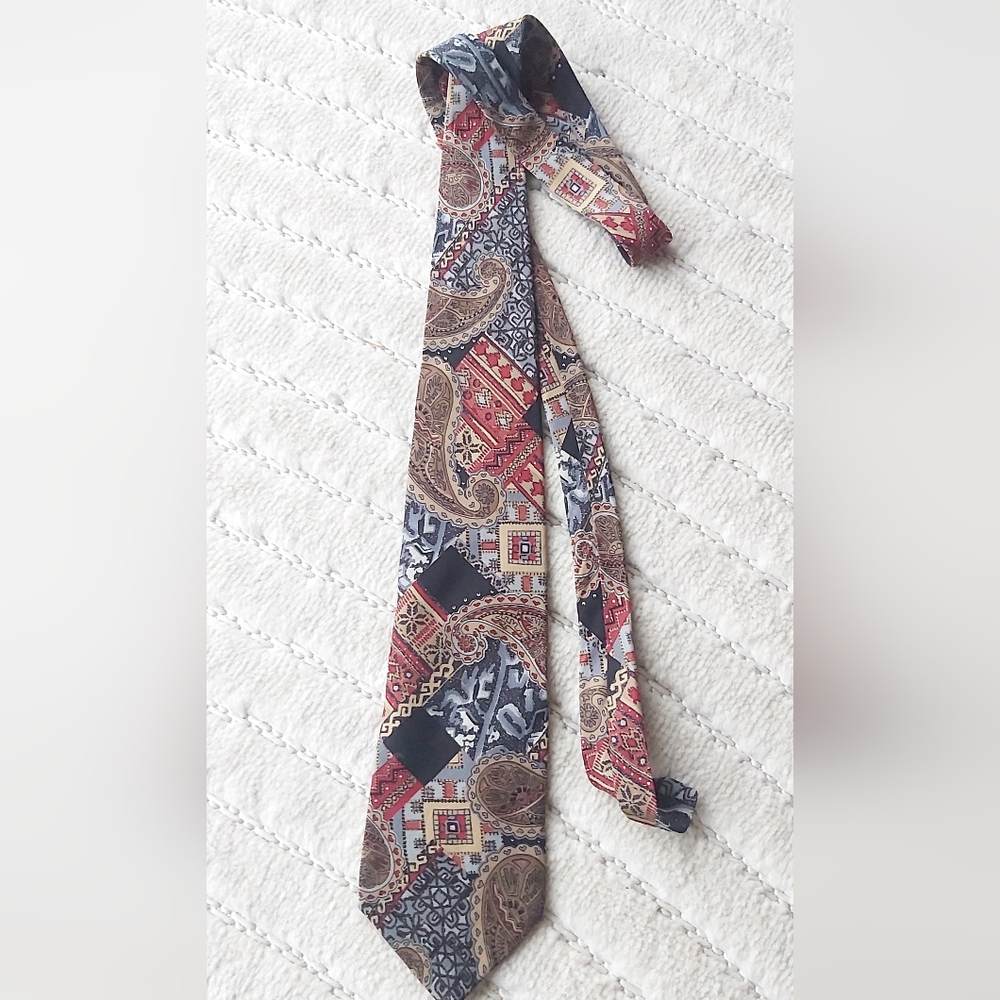 Dior Multicolor Paisley Silk Tie